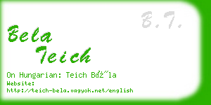 bela teich business card